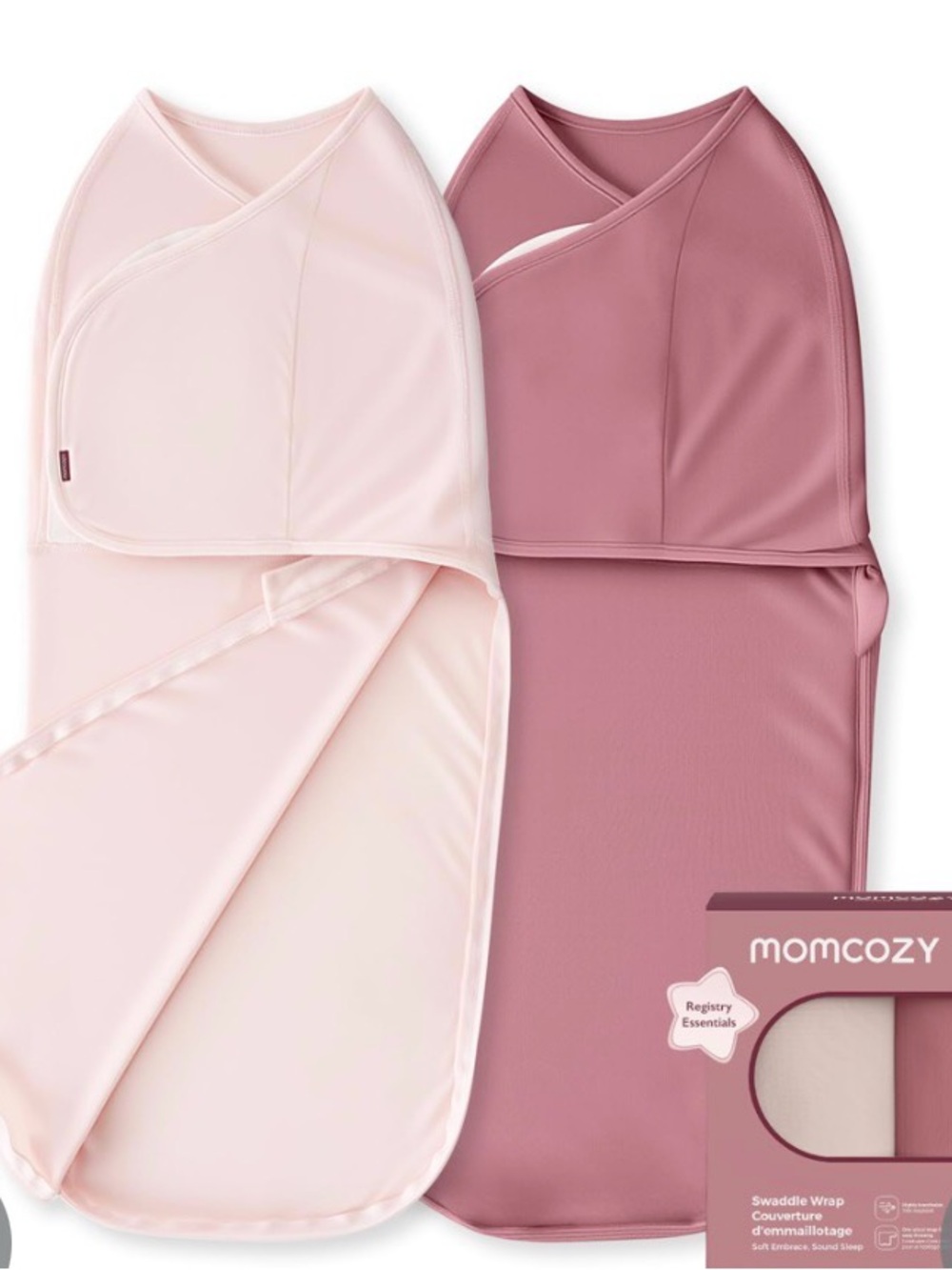 MomCozy Set of 2 Baby Swaddle Wraps -